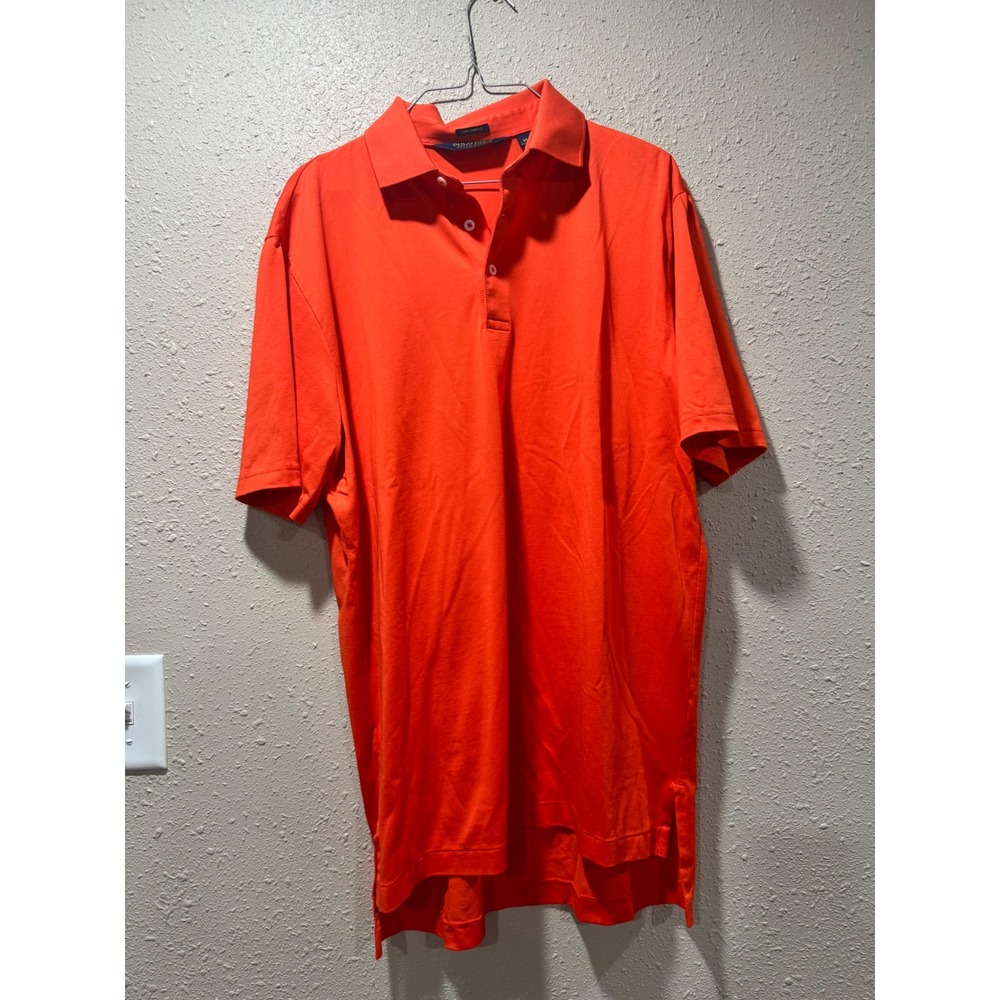 Polo Golf Ralph Lauren Mens Performance Polo Shirt Orange Short Sleeve Size M